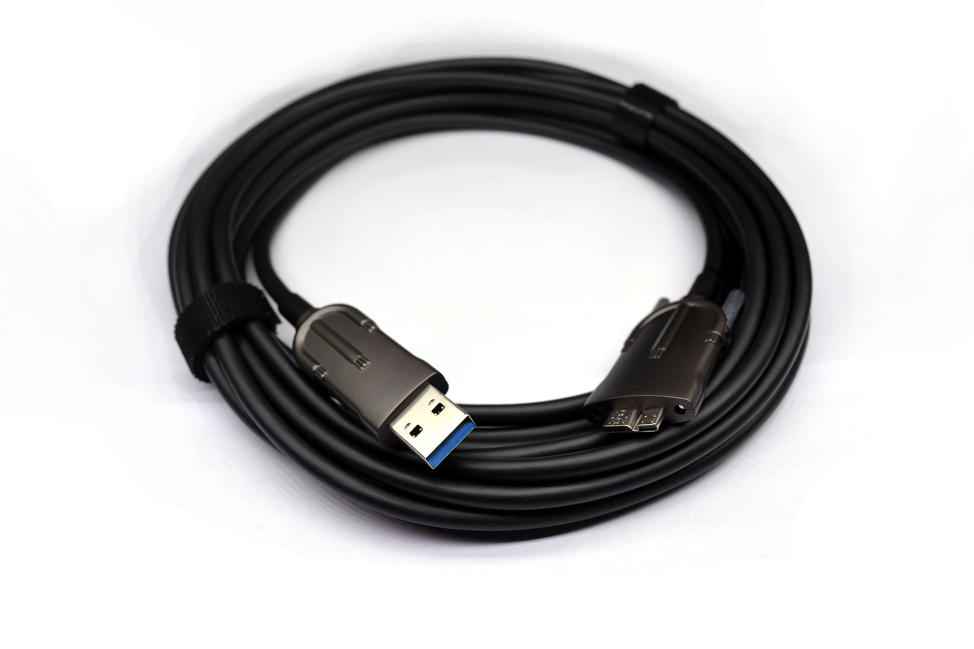 USB3.0 有源光缆 A 型公头转微型 B 带锁定螺钉