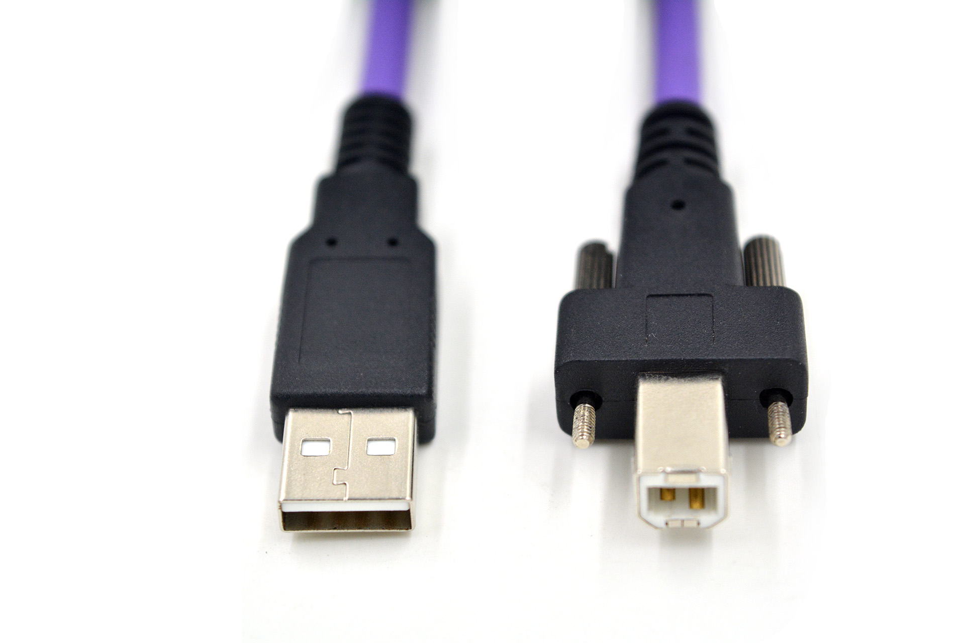 USB2.0带锁紧螺钉的A型至B型电缆